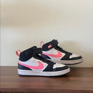 Nike Kids' Black, White, and Pink Sneakers Size US 12C